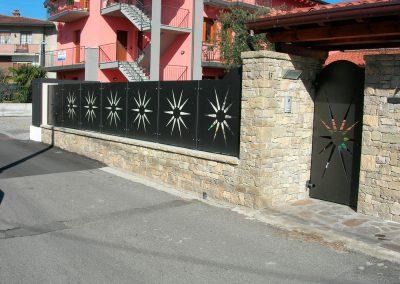 Ringhiera in lamiera taglio laser con soli