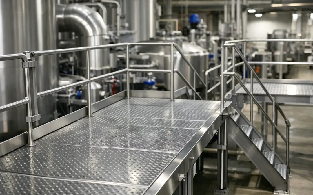 Pedane industriali acciaio per impianti sicuri